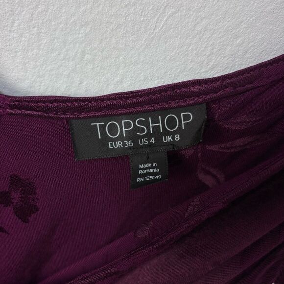 70’s Y2K Vintage Inspired Purple Midi Slip Dress Size 4 Wrap Around Fairycore - Picture 3 of 13